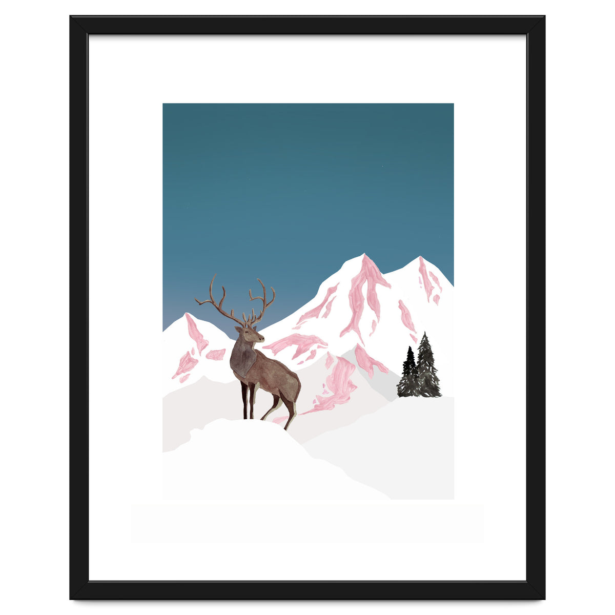 Mountain Love Winter Stag