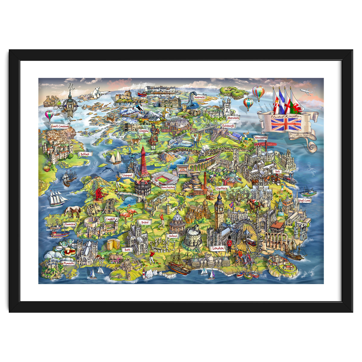 Illustrated Map Of The United Kingdom