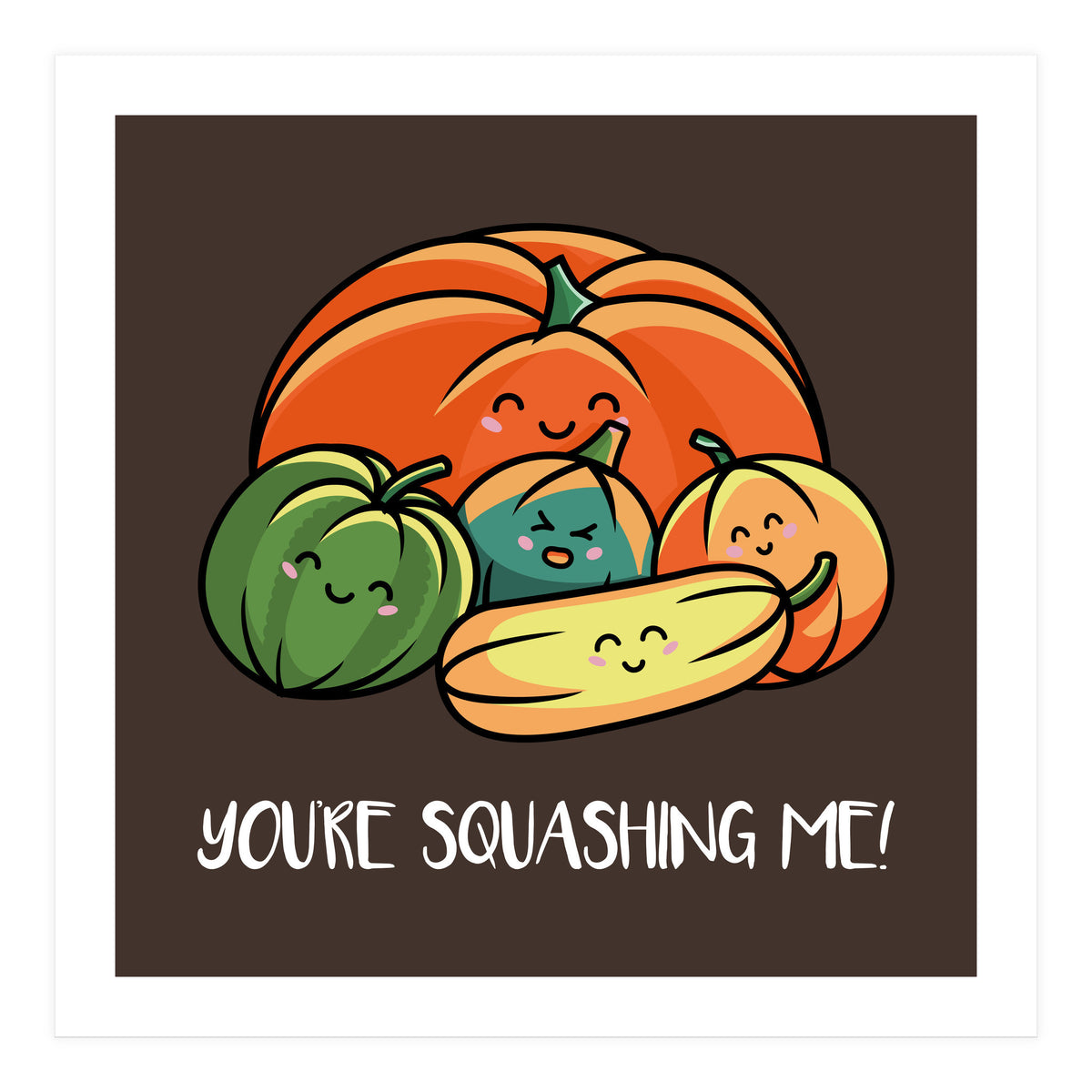 Cute Autumn Squash (Print Only)