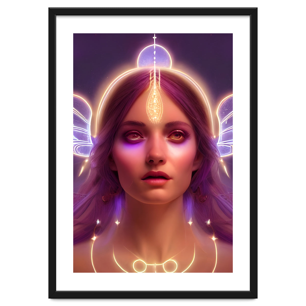 Purple Haze - Goddess of Light Digital Fantasy Artwork