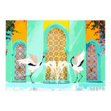 Moroccan Courtyard | Heron Animal Wildlife & Ethnic Vintage Architecture | Royal Fountain Palace (Print Only) thumbnail