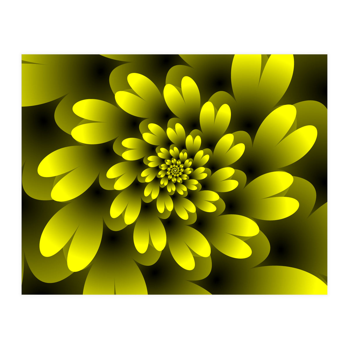 Yellow Floral Satin Wallpaper (Print Only)