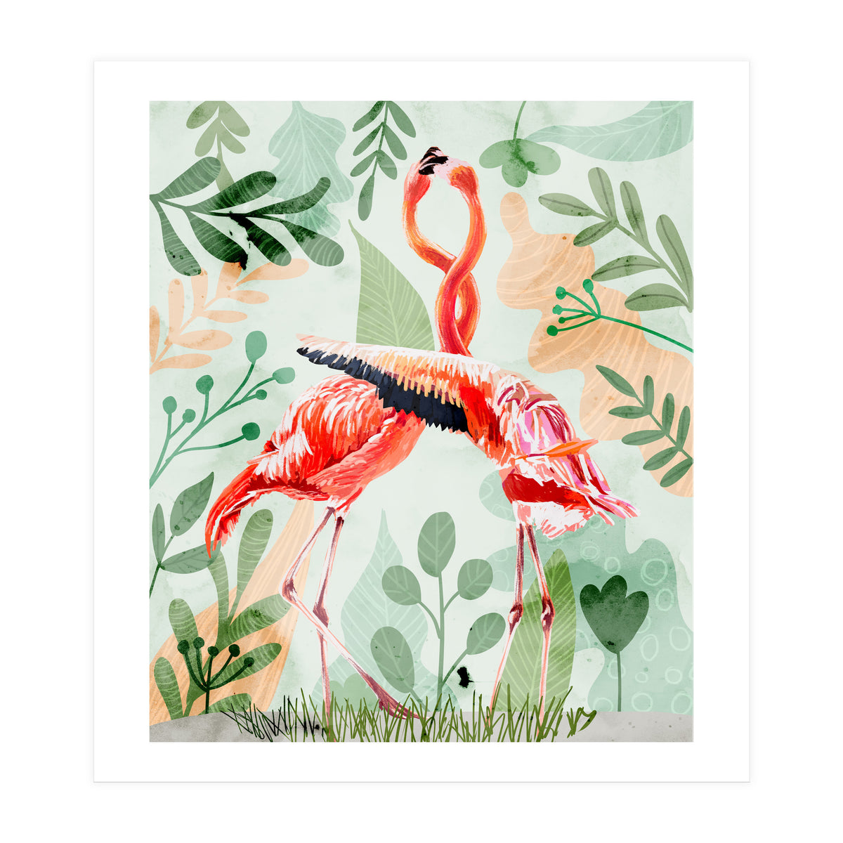 Flamingo Love (Print Only)