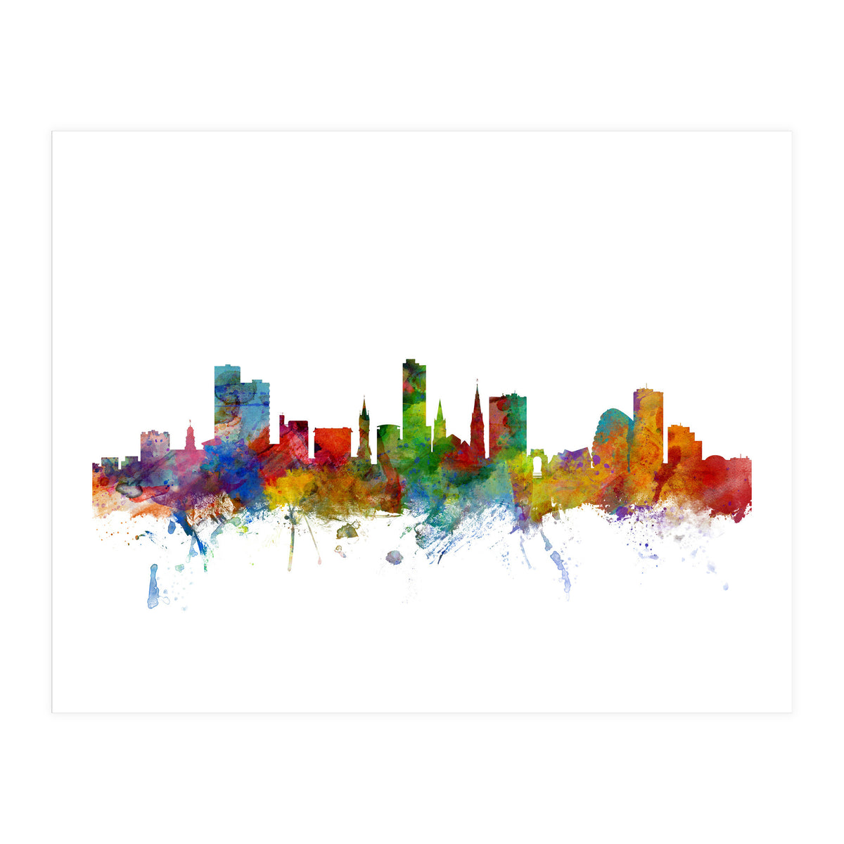 Leicester England Skyline (Print Only)