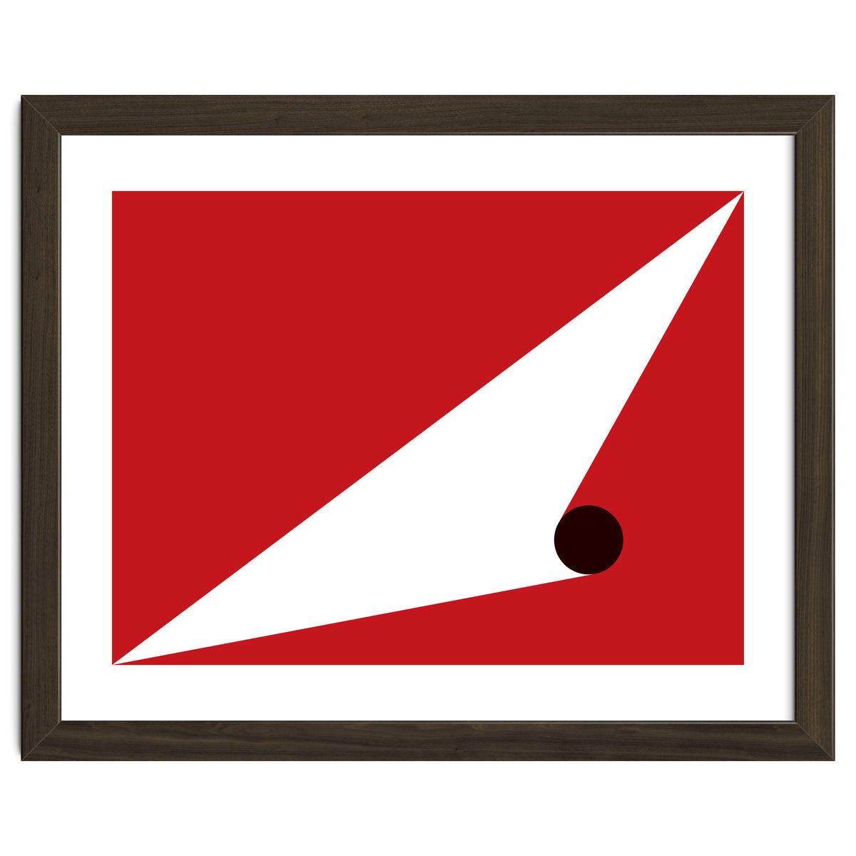 Geometric Shapes No. 71 - red, white & black