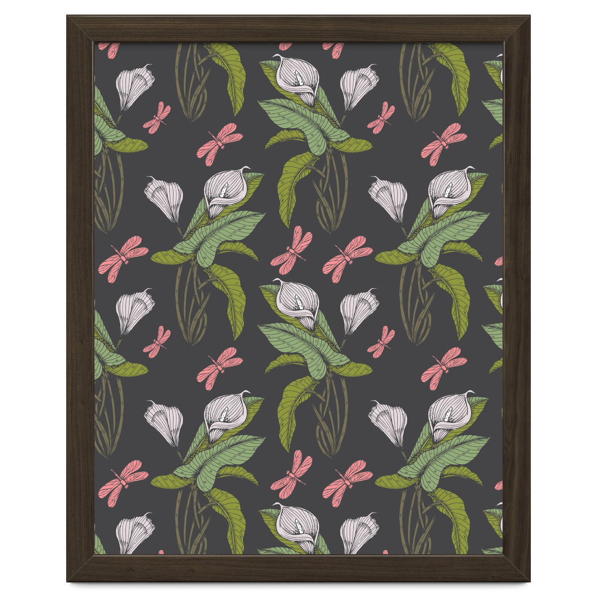 Hand drawn floral dark - 03