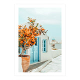 Greece Airbnb, Greece Photography Travel Digital Art, Scenic Landscape Architecture, White Building (Print Only) thumbnail