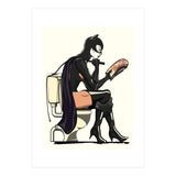 Catwoman on the Toilet, funny Bathroom Humour (Print Only) thumbnail