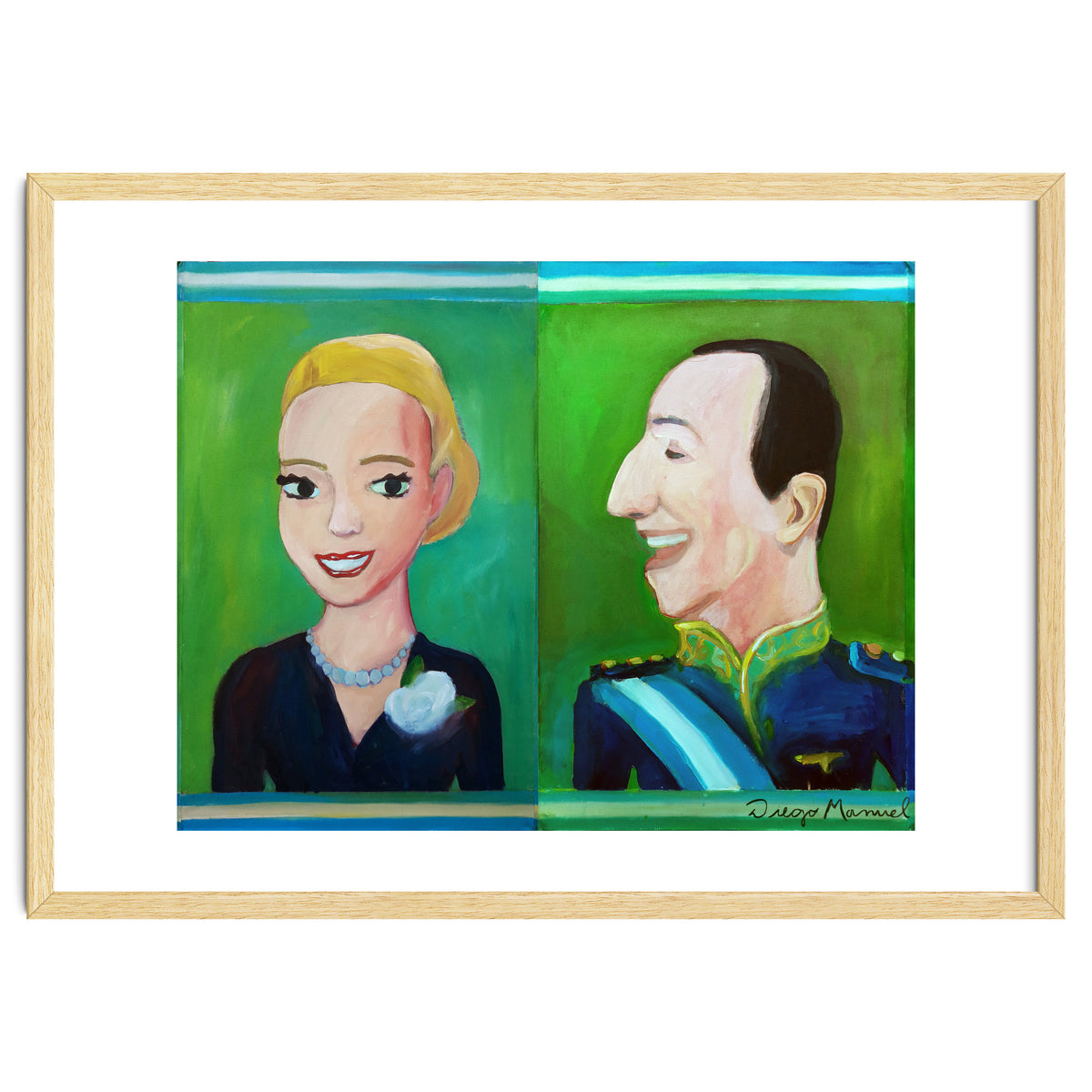 Evita y Juan Perón Díptico