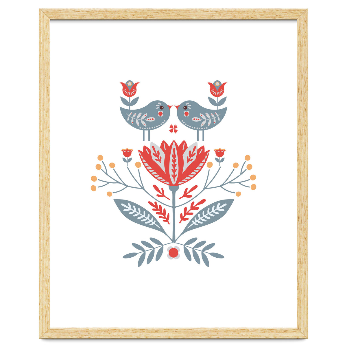 Scandinavian Folk Birds & Flowers