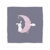 Baby Bunny And Moon (Print Only) thumbnail