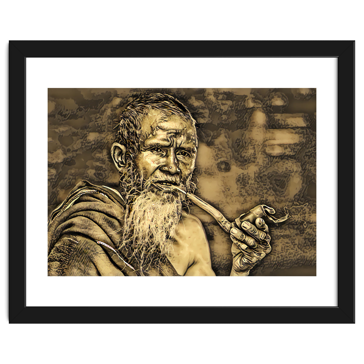 Old Man with Pipe