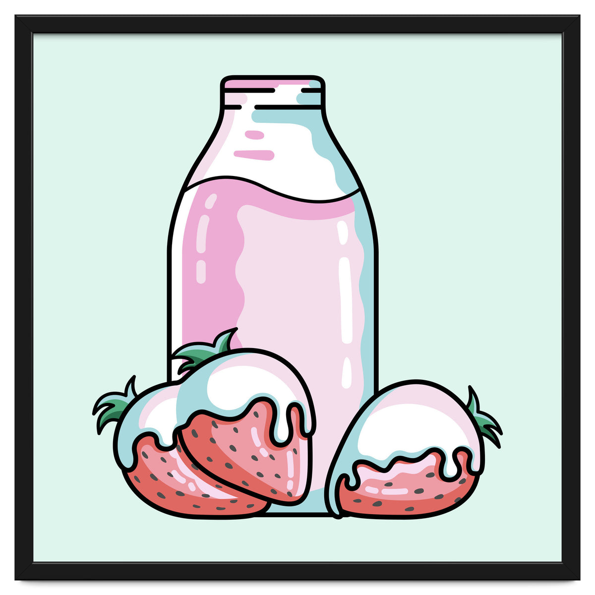 Cute Strawberry Milkshake