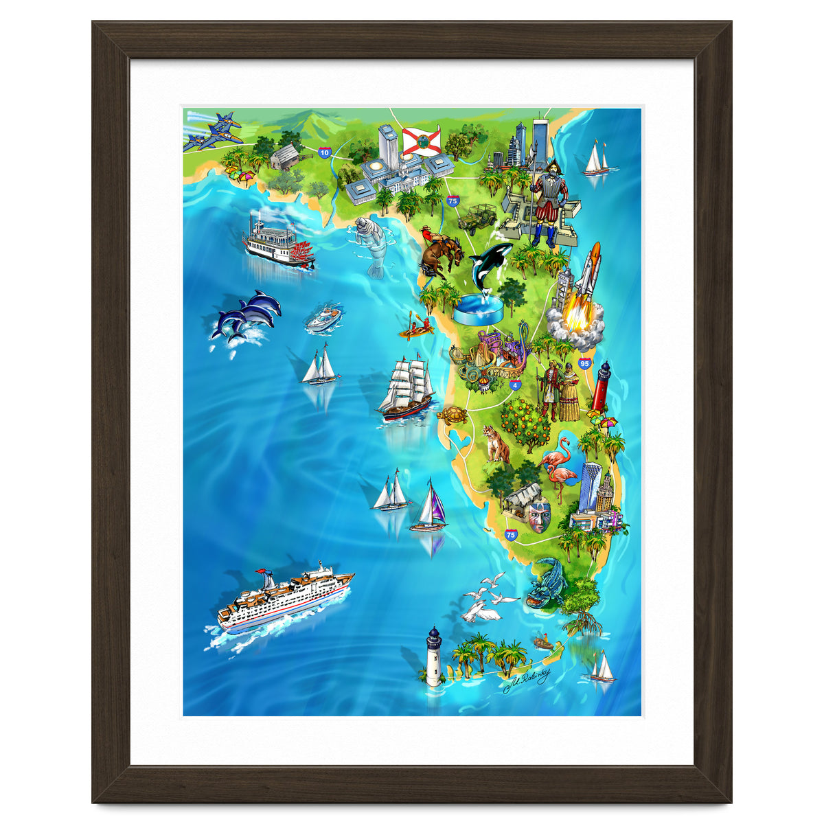 Florida Illustrated Map