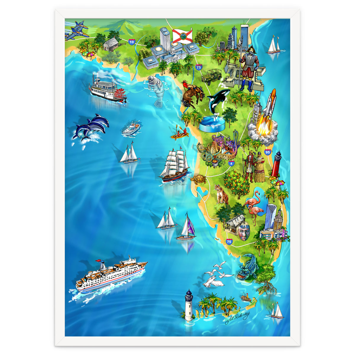 Florida Illustrated Map