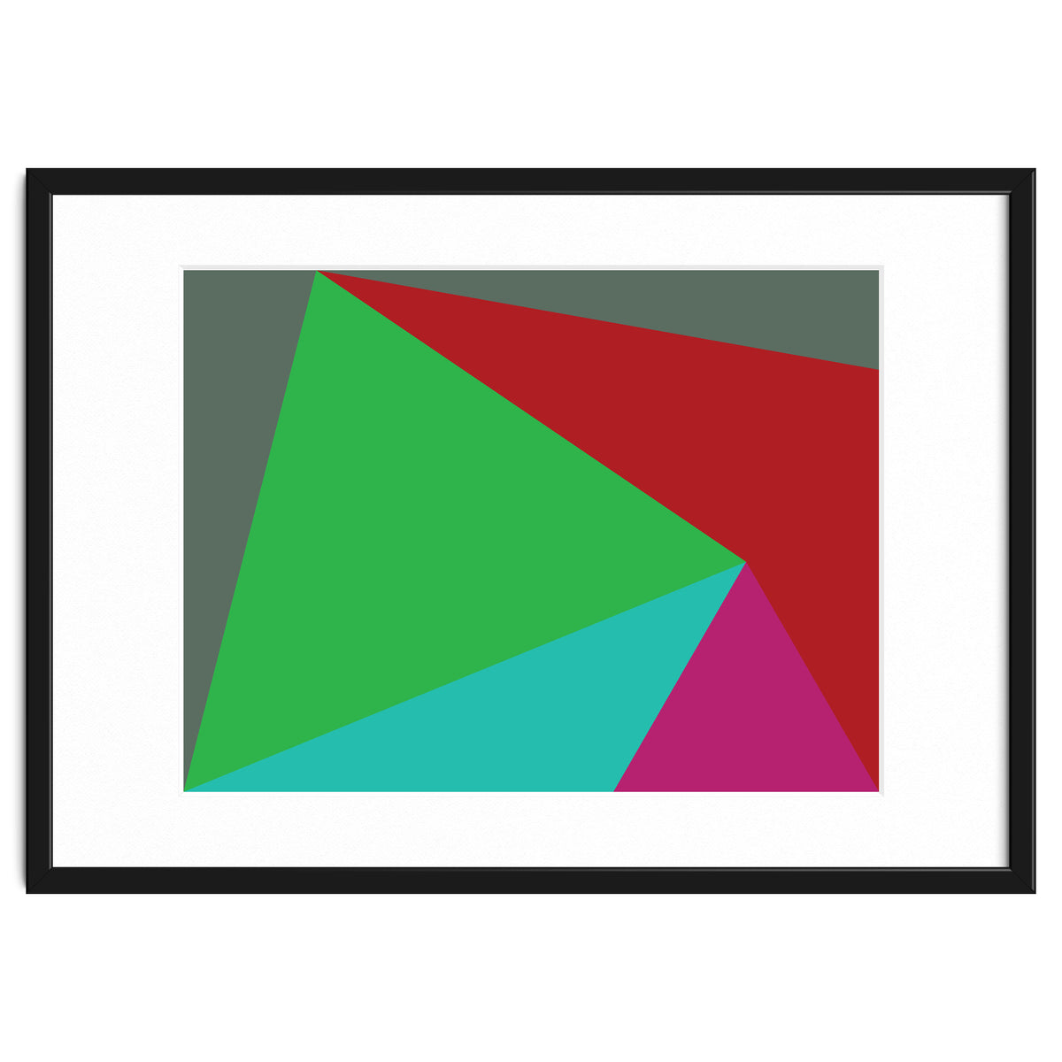 Geometric Shapes No. 19 -  green, magenta & blue
