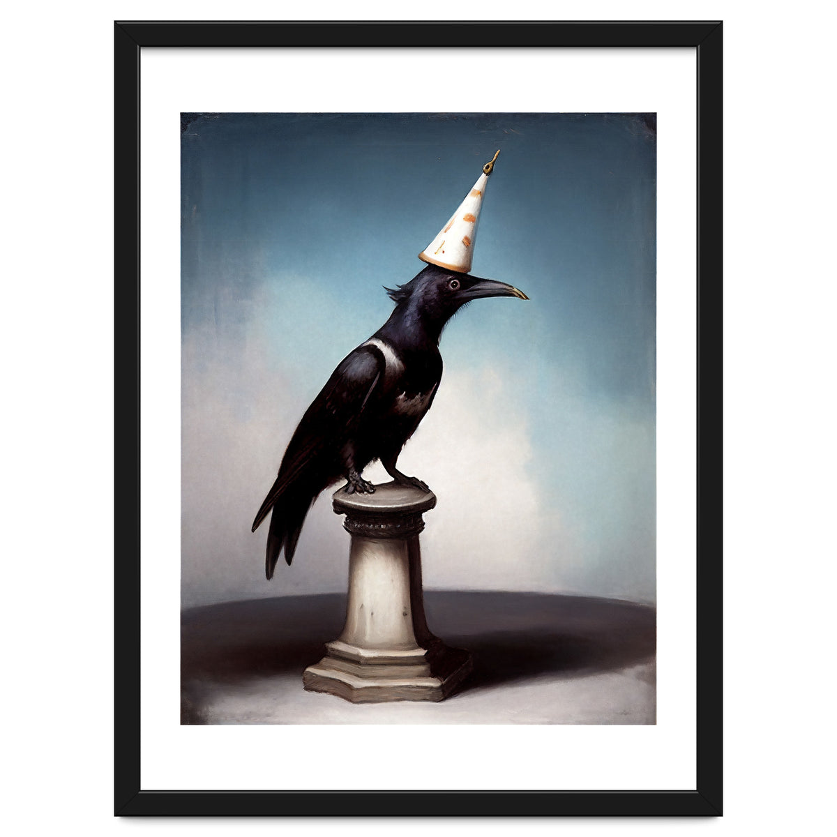 Crow In A Party Hat Gothic Painting