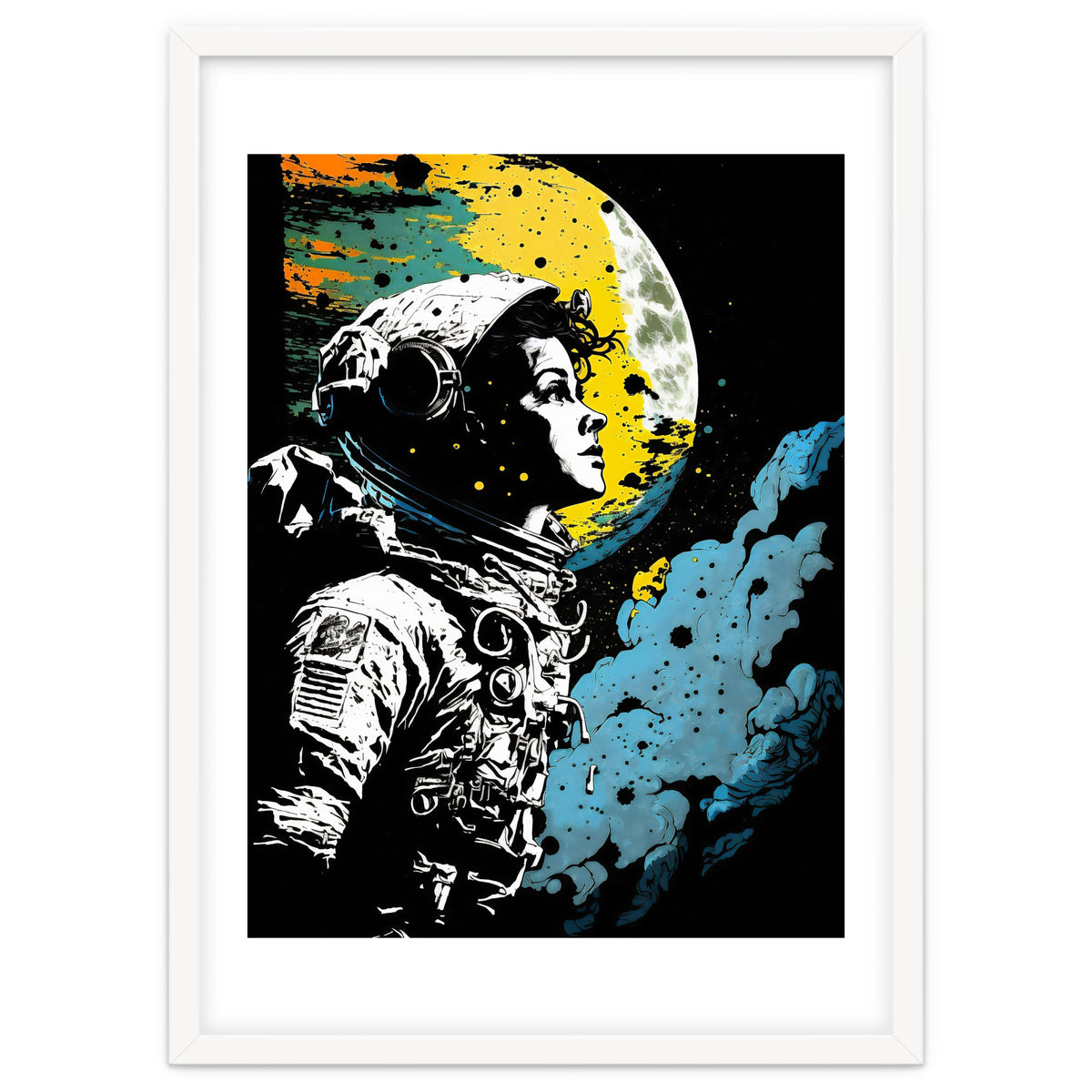 Astronaut Girl Illustration