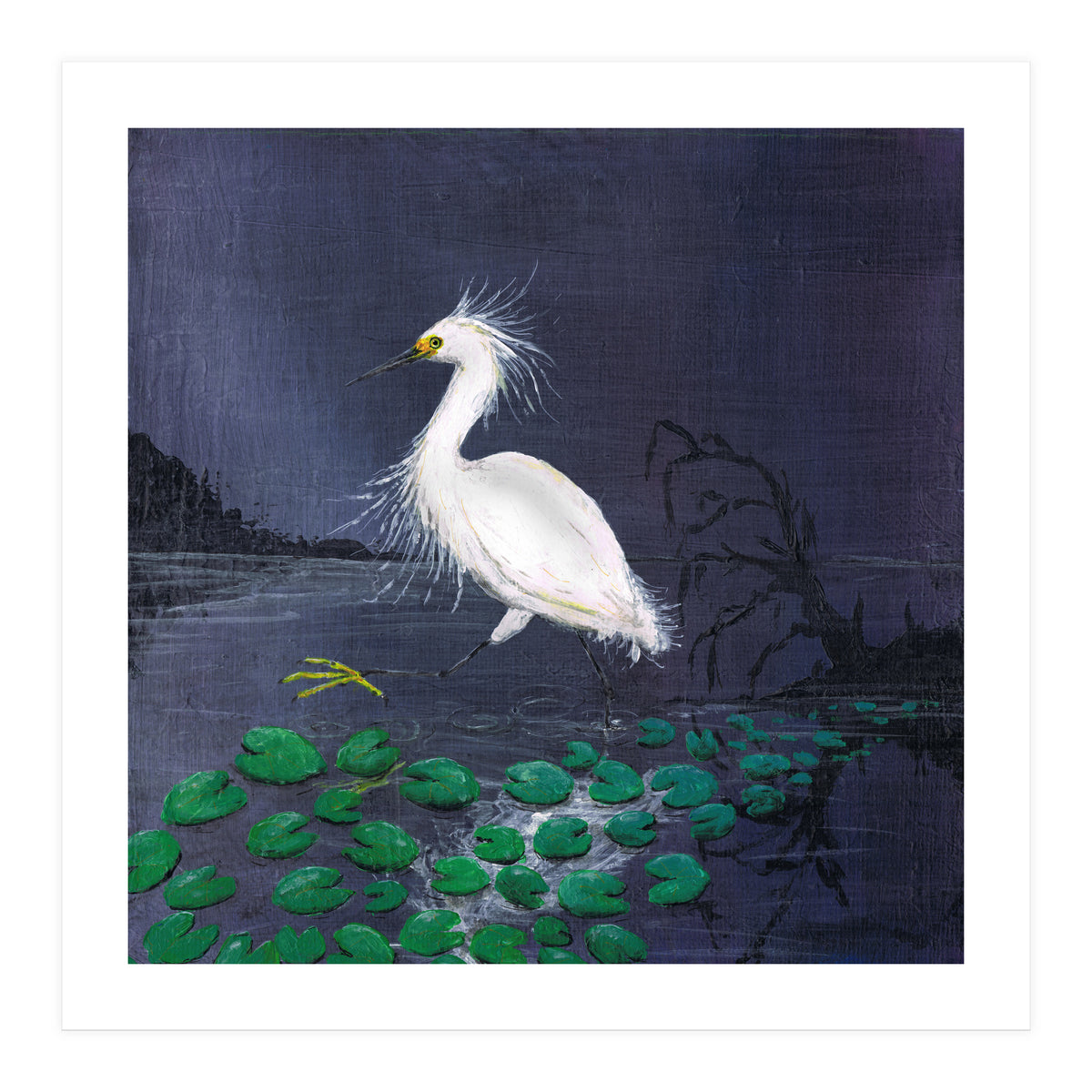 Twilight egret (Print Only)