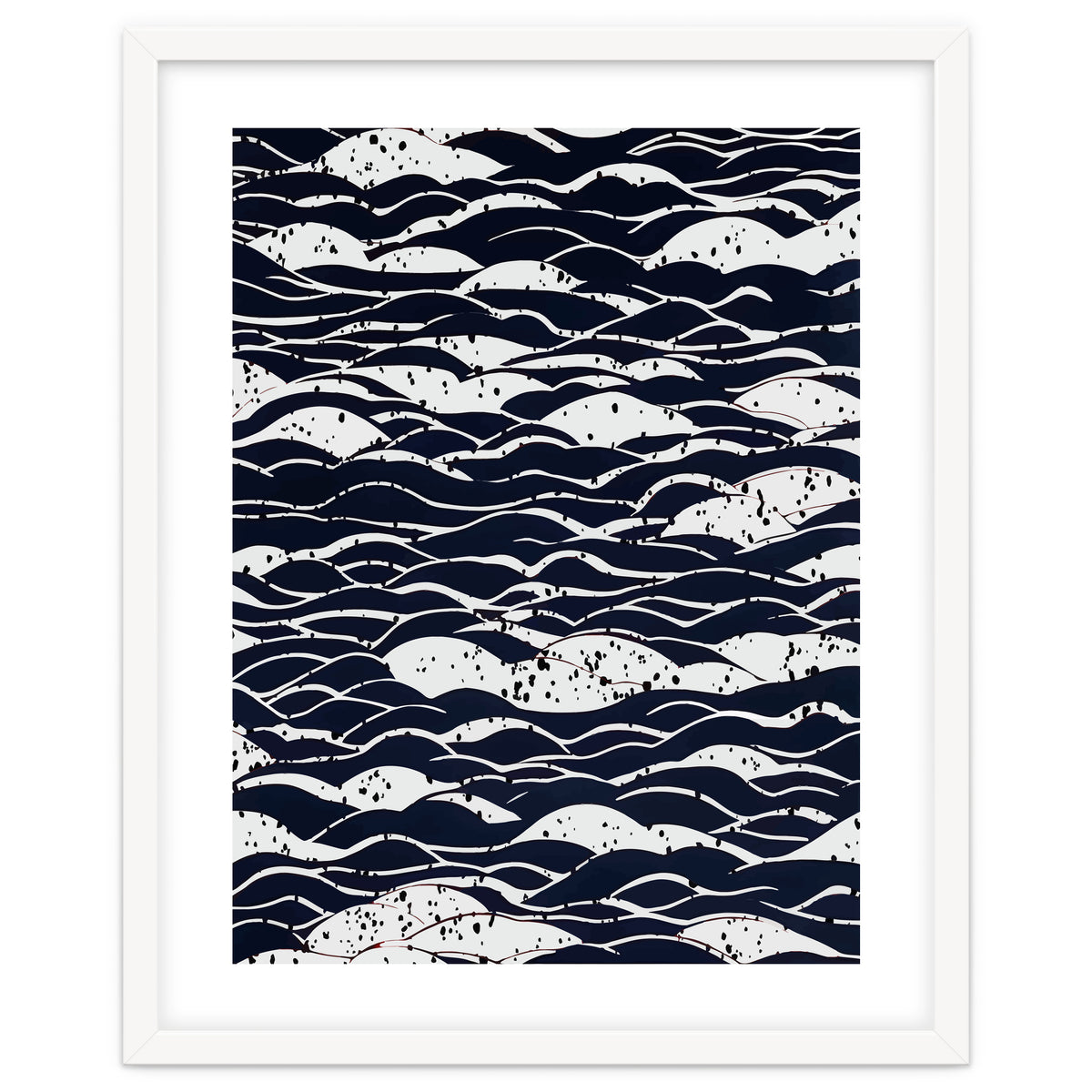 Rain, Abstract Storm Black & White, Monochromatic Line Art Sketch, Simple Eclectic Painting