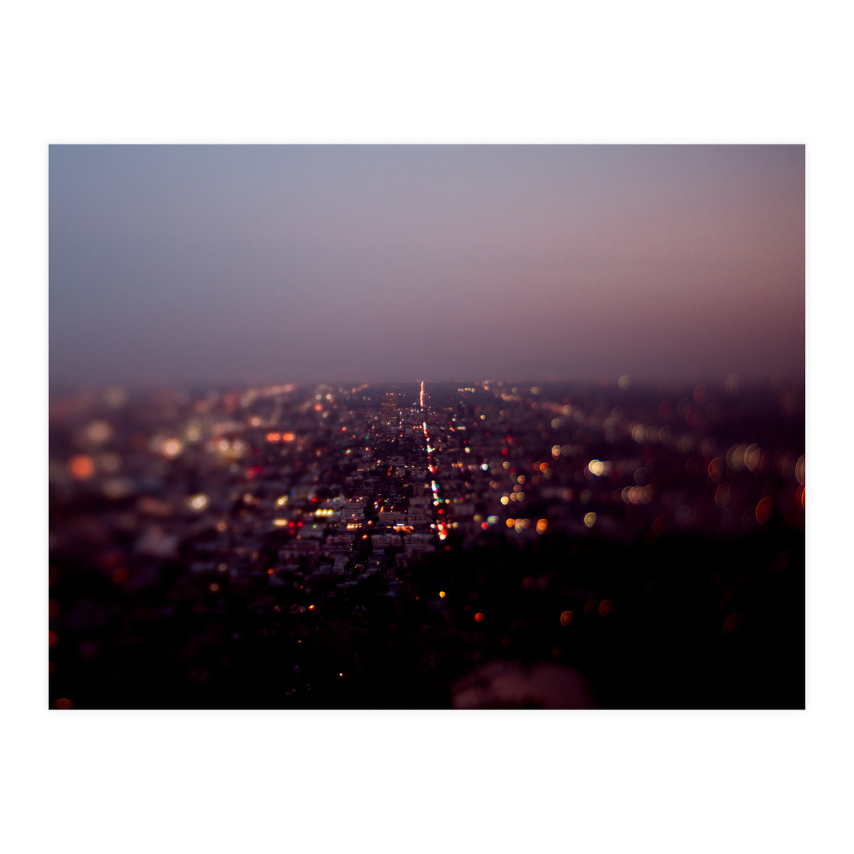 Aerial Los Angeles at Night (Print Only)