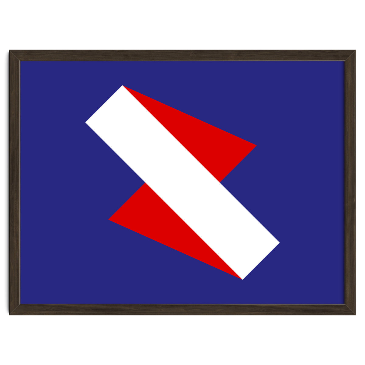 Geometric Shapes No. 68 - red & royal blue