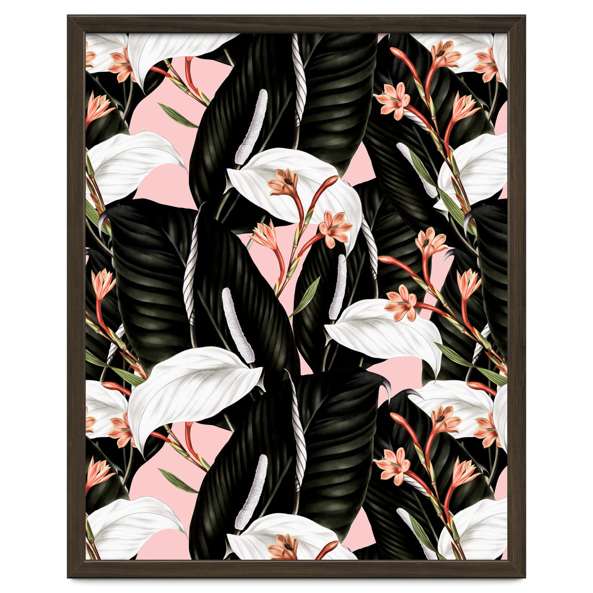 Flowery exotic botanical pink