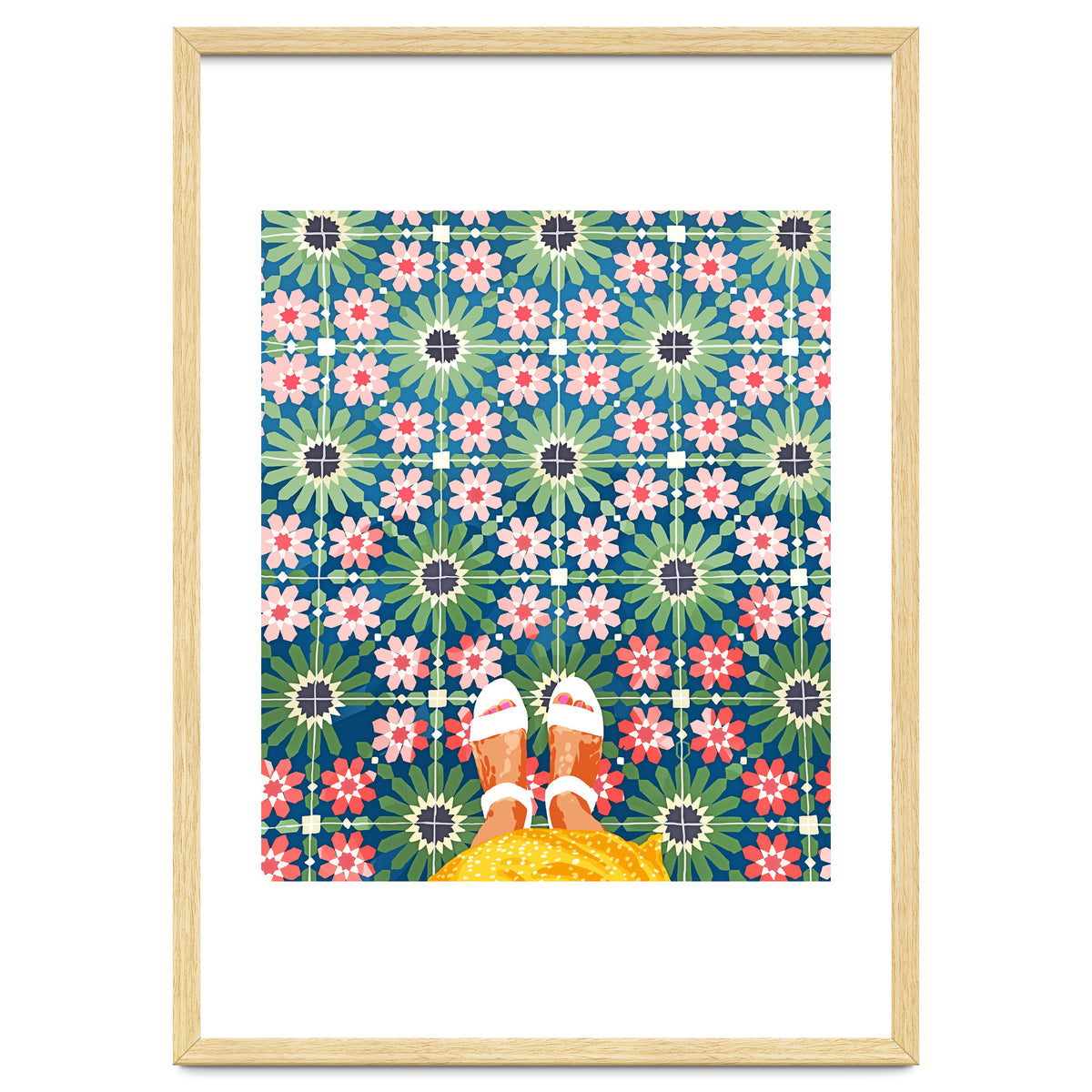 For The Love of Tiles | Moroccan Modern Bohemian Décor | Exotic Travel Watercolor Painting