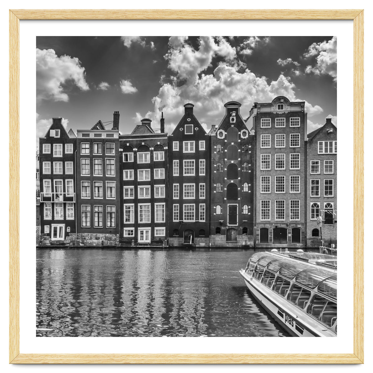 AMSTERDAM Damrak and dancing houses | Monochrome