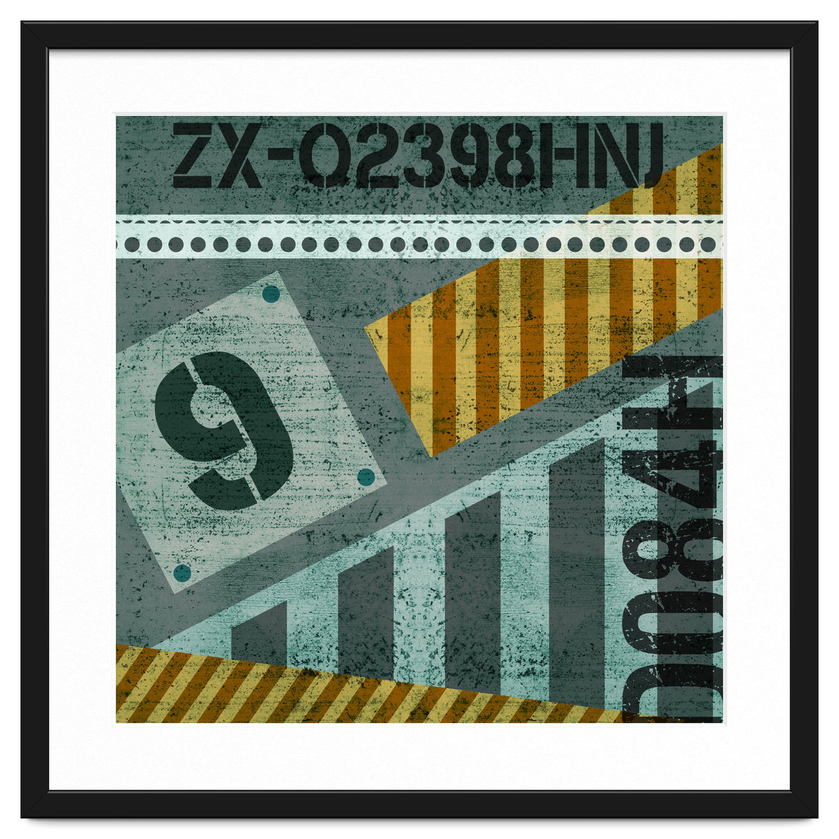 Abstract Industrial Slate And Stripes