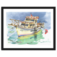 Yacht painting watercolor