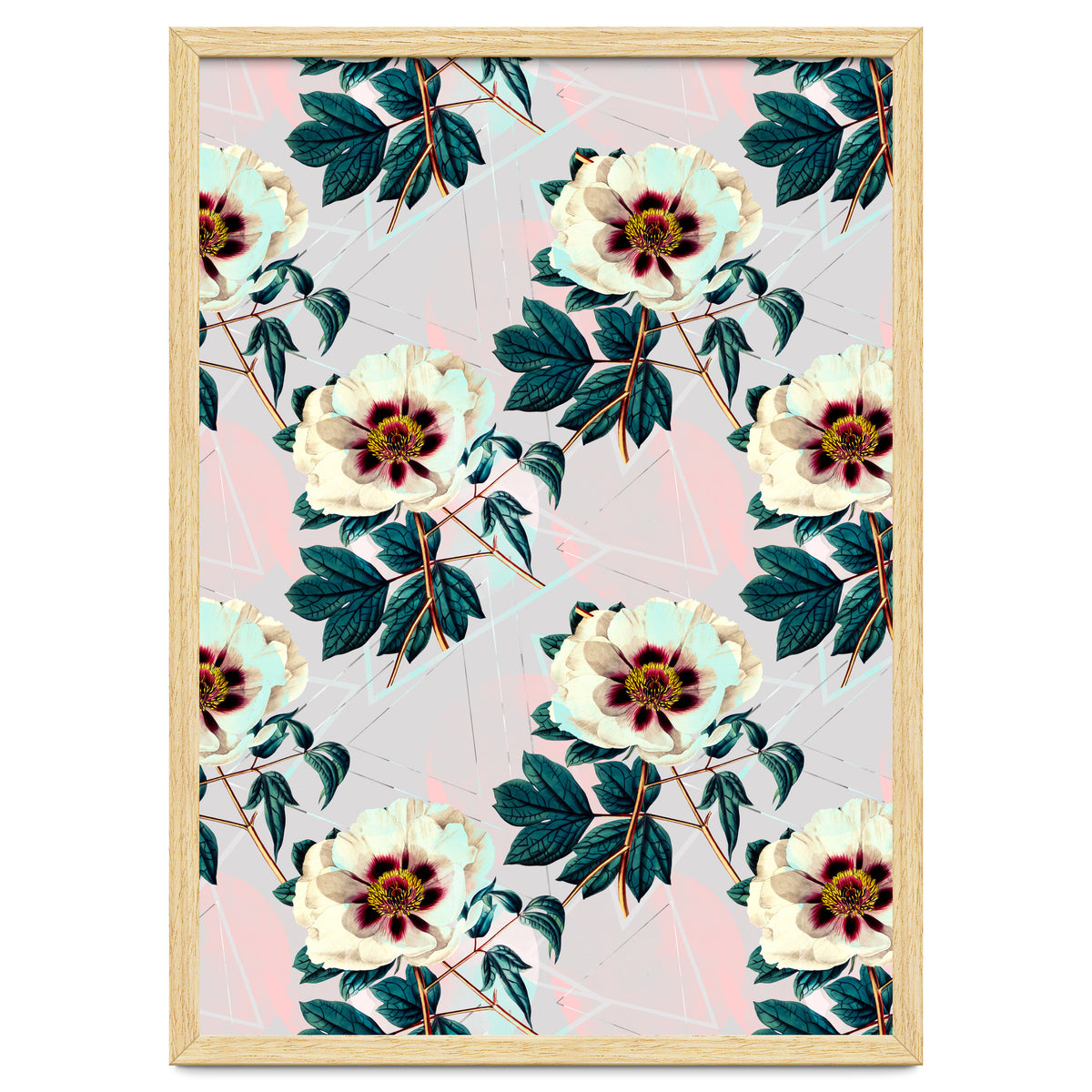 Flowery blooming with geometric