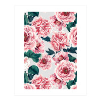 Pattern pink vintage peonies (Print Only)