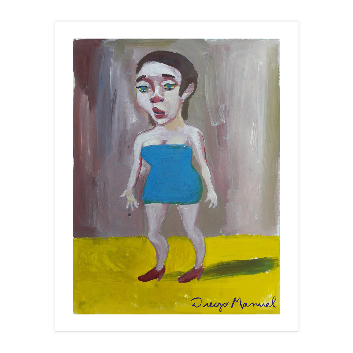 Light Blue Dress Girl (Print Only)