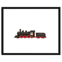 Watercolor Steam Train