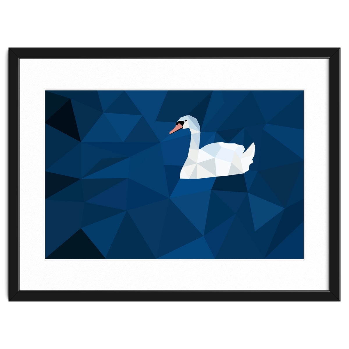Swan In Water Artwork