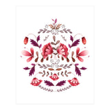 Scandinavian Folk Art Flowers (Print Only) thumbnail