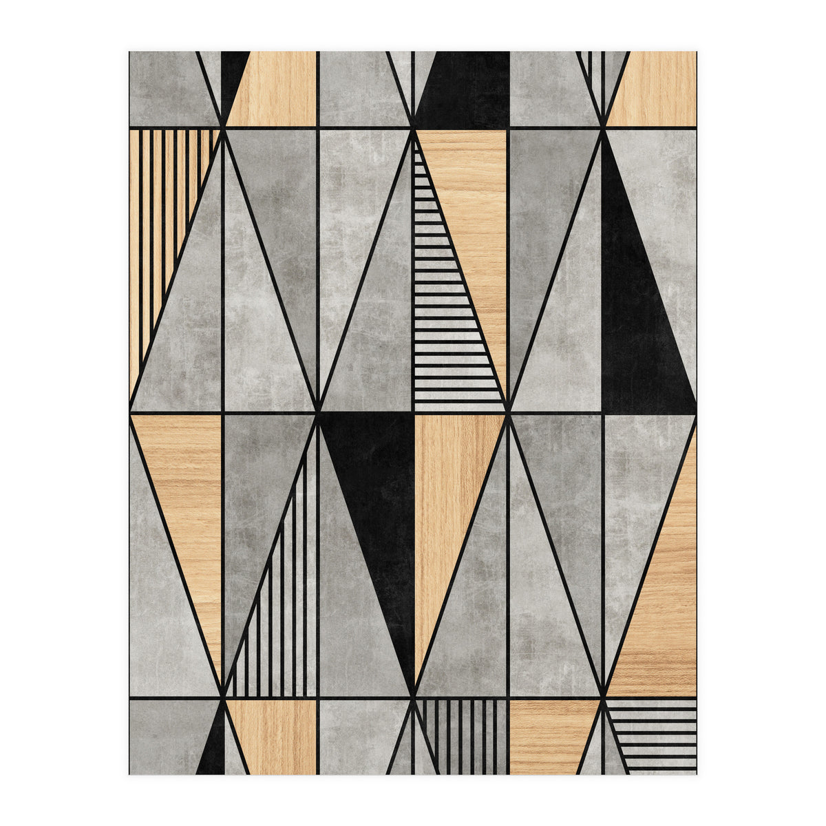 Concrete and Wood Triangles (Print Only)
