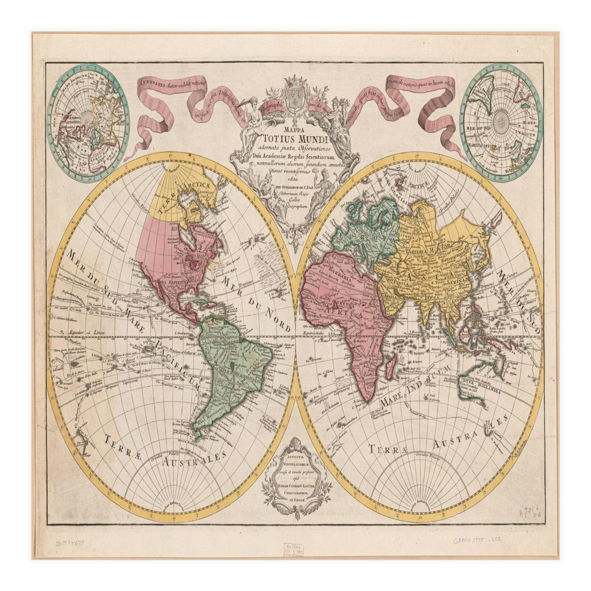 Old world mapa mundi (Print Only)