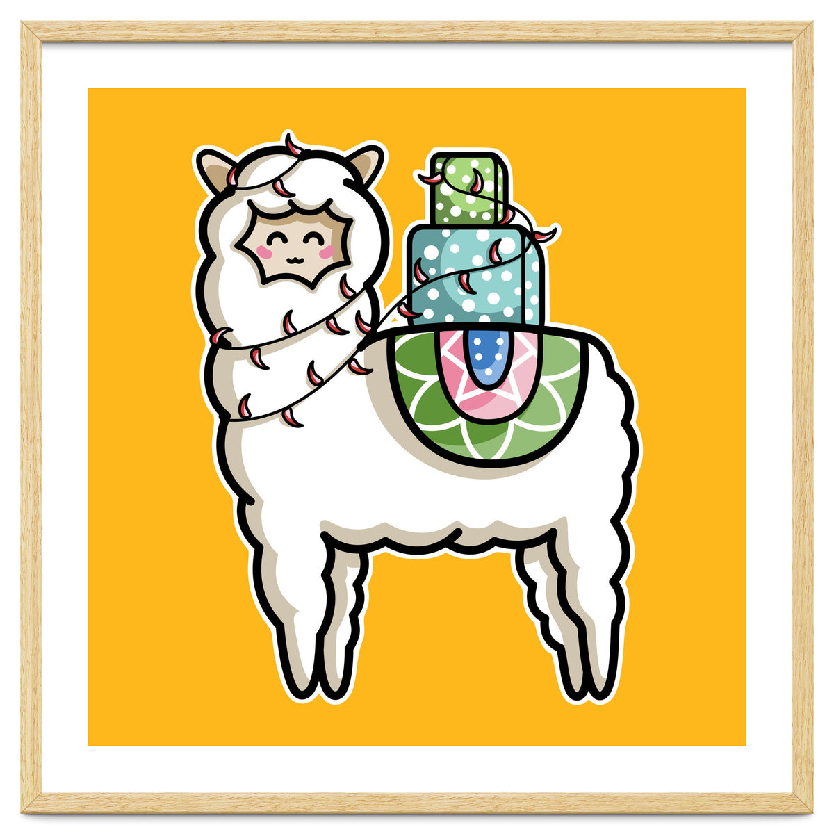 Kawaii Cute Gift Carrying Llama