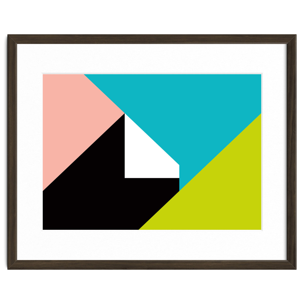 Geometric Shapes No. 266 - pink & lime