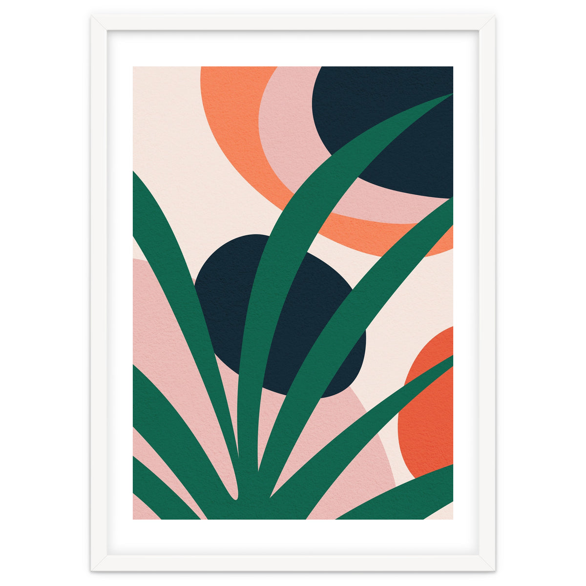 Abstract Mid Century Modern Scandinavian Leaf