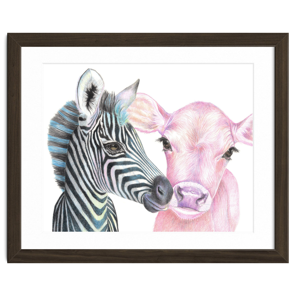 Zebra and Cow