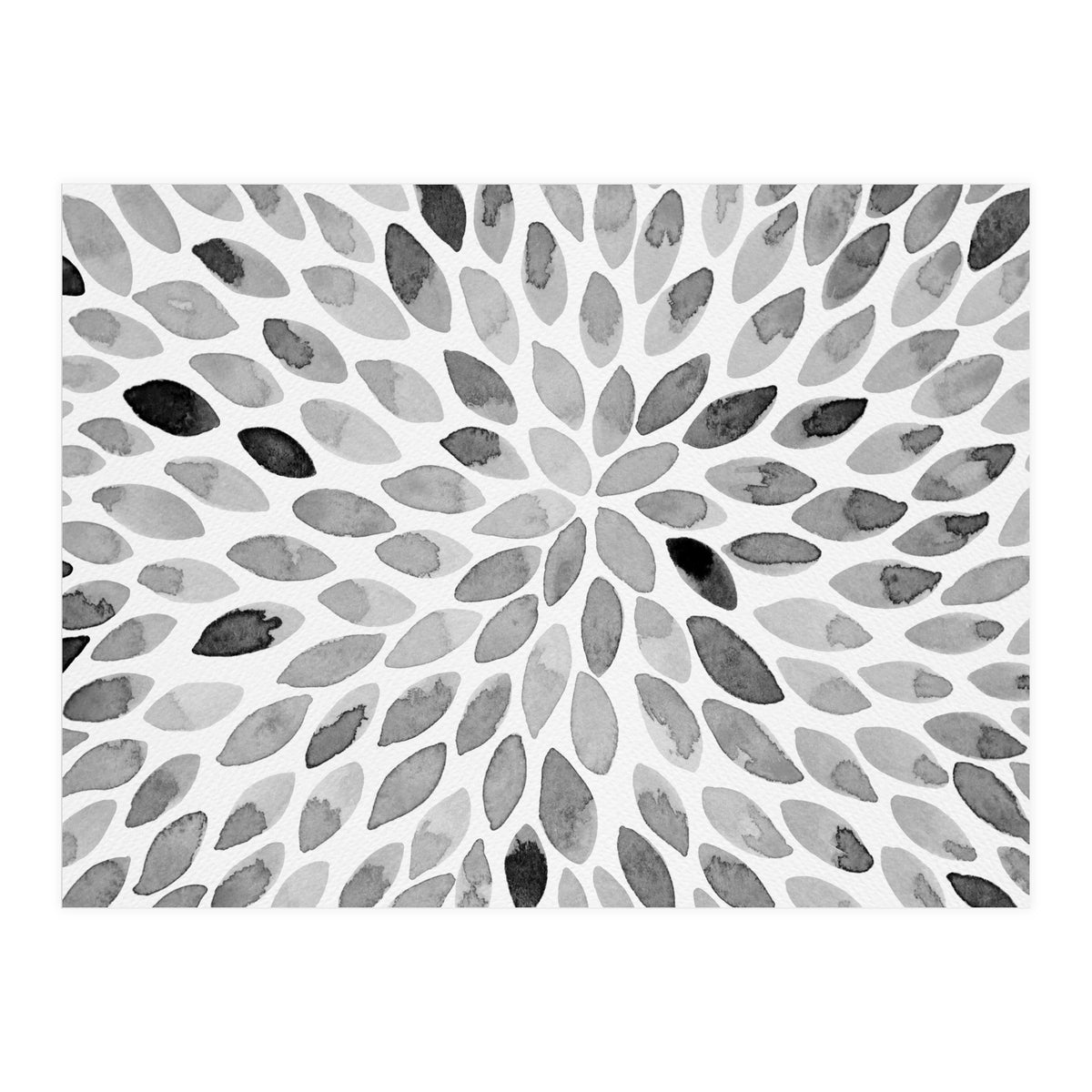 Watercolor Burst Black (Print Only)