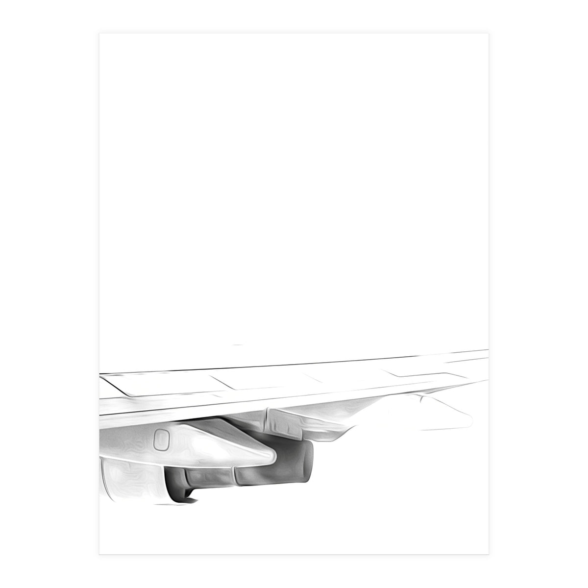 Black and White Airplane (Print Only)