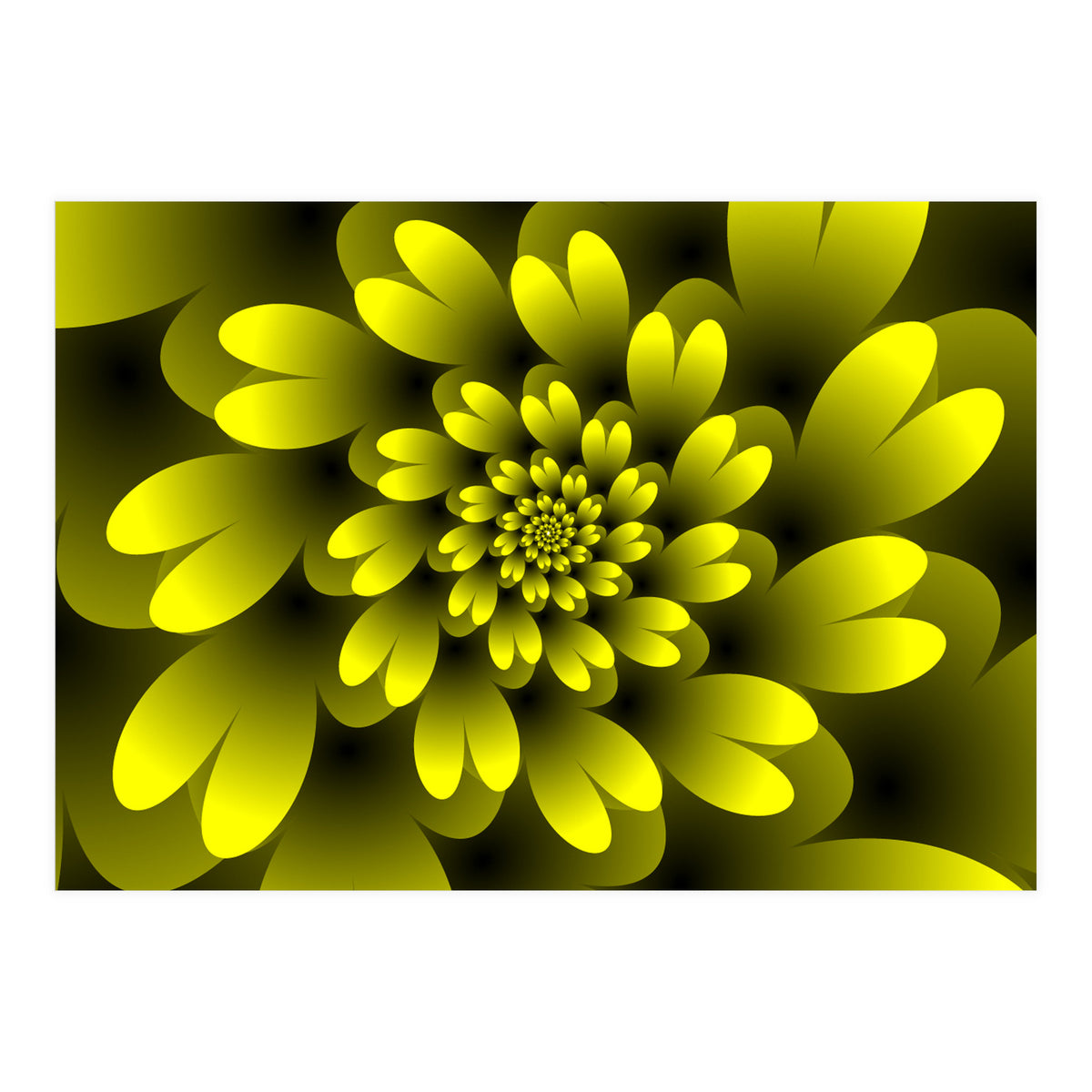 Yellow Floral Satin Wallpaper (Print Only)