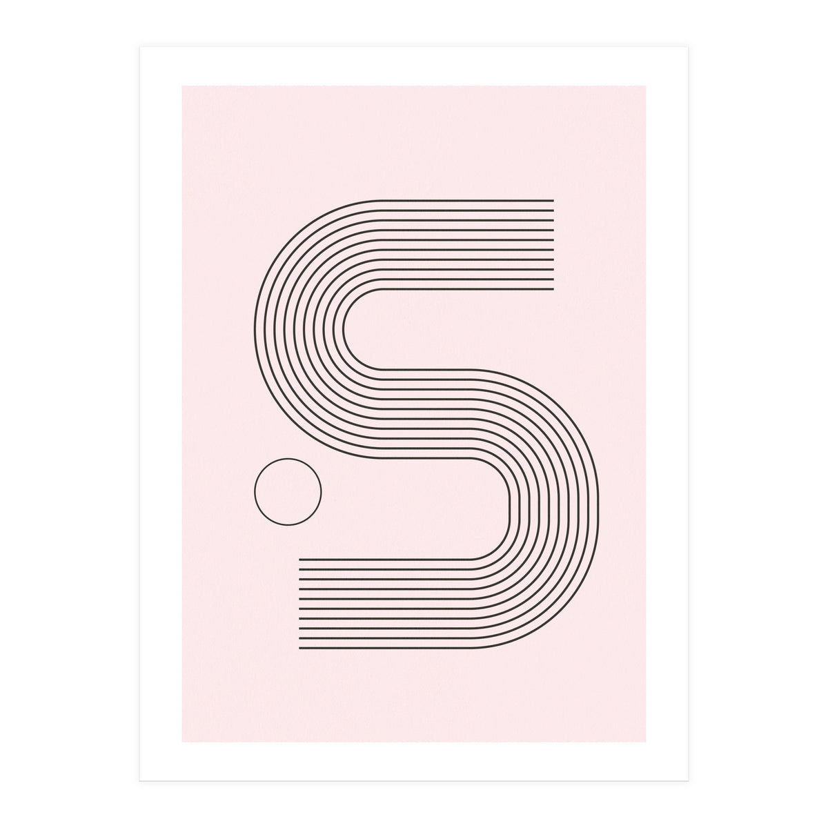 Rainbow Line Art Mid Century Modern (Print Only)