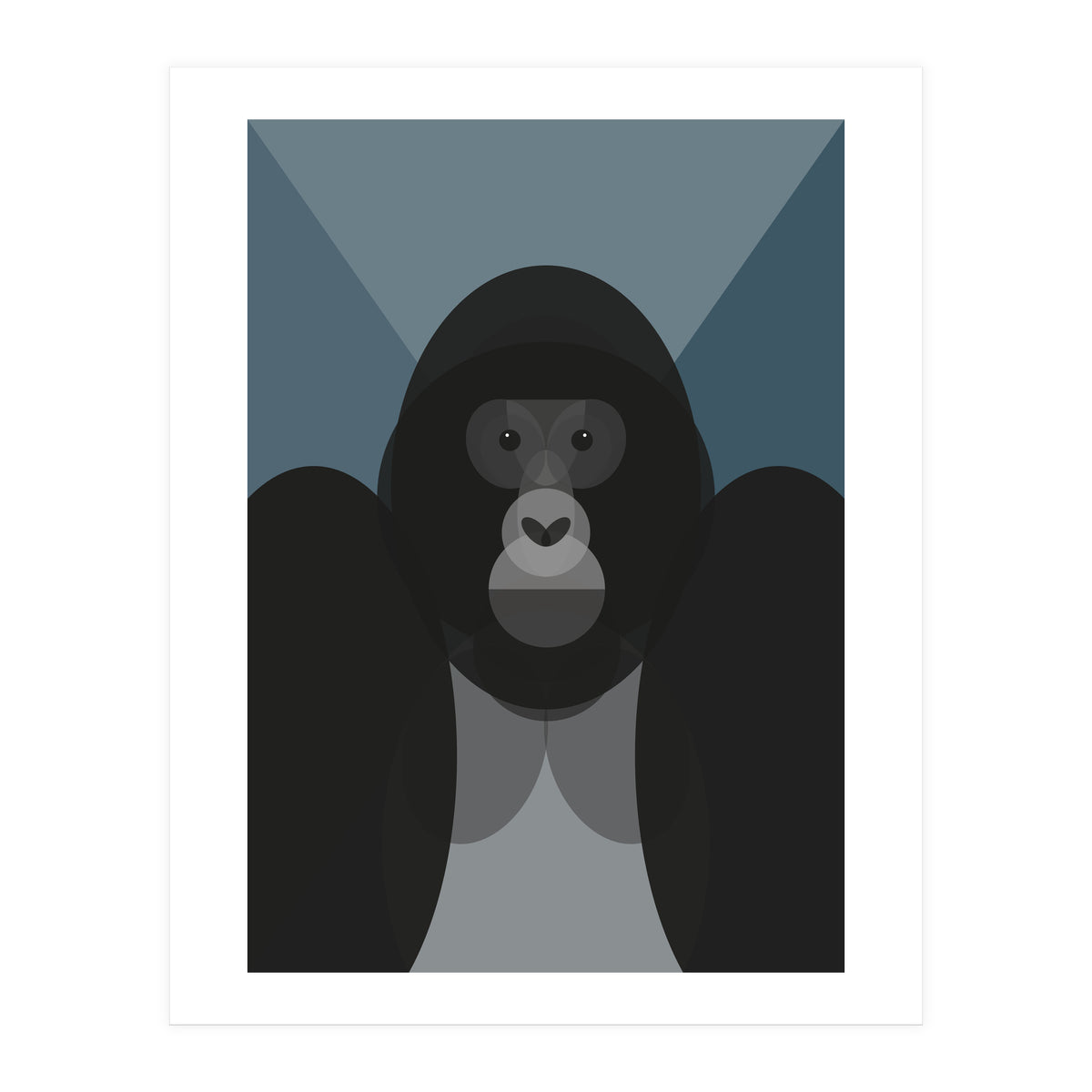 Mid Century Geometric Gorilla (Print Only)