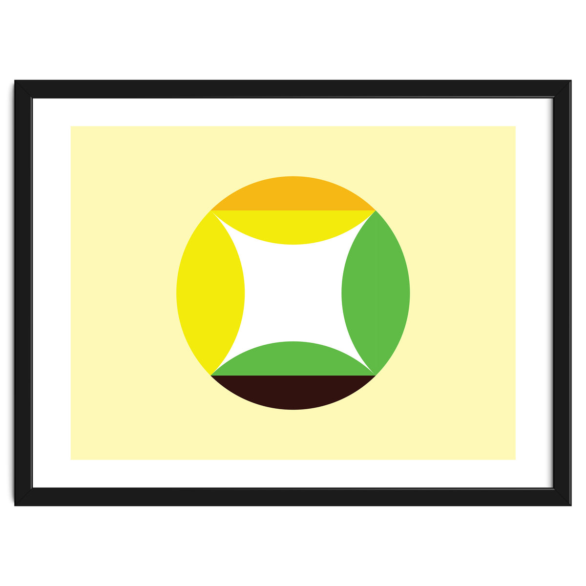 Geometric Shapes No. 21 - yellow, green & orange