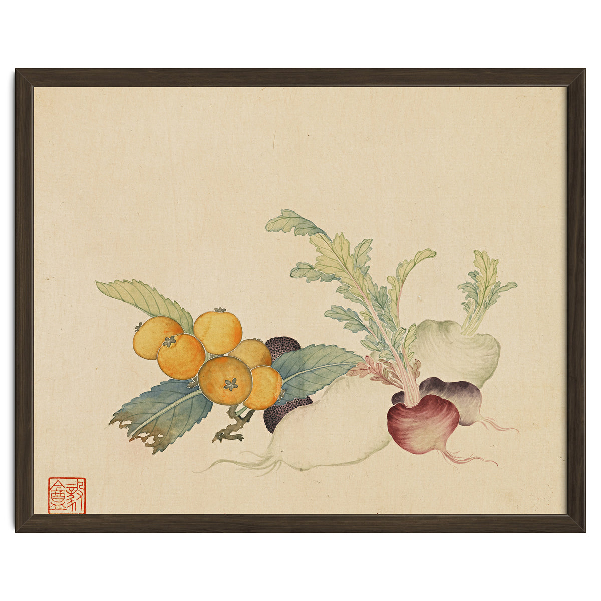 Wang Chengpi~flowers And Vegetables, Vegetables, Fruits, Loquat, White Radish, Carrot, Radish